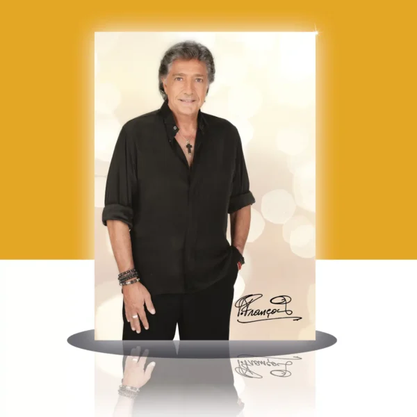 Photo dédicacée – Frédéric François grand format – En duo