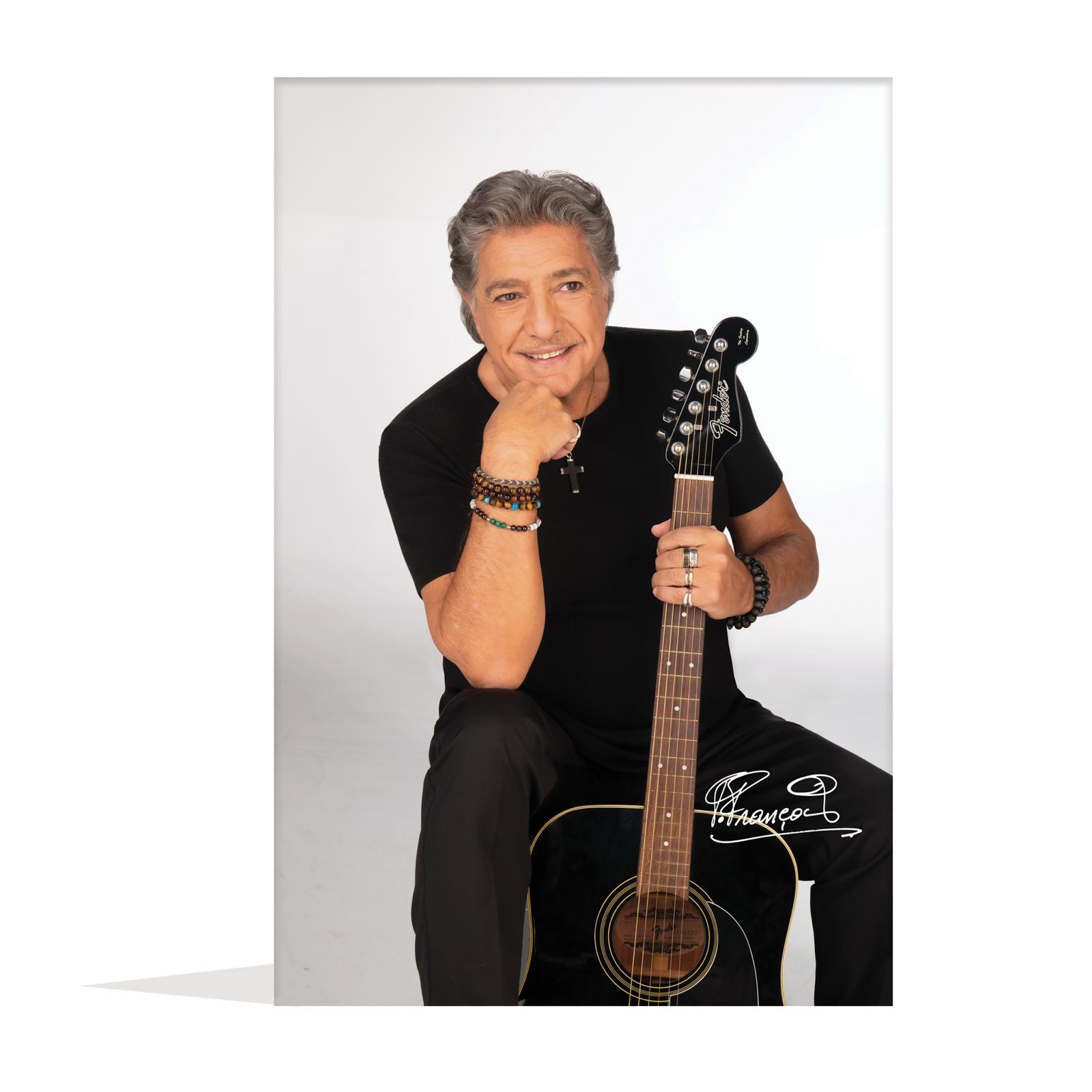 Photo dédicacée – Frédéric François – Tout s'oublie un jour – Assis